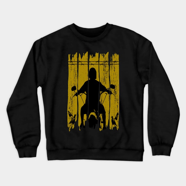 Biker, Chopper and Crows Crewneck Sweatshirt by Gorilla-Tees